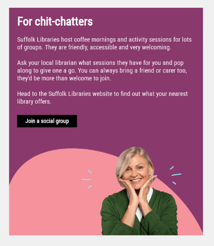 A library’s newsletter example